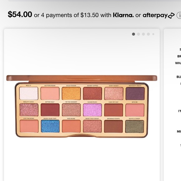 Too Faced better than chocolate eyeshadow palette - Picture 2 of 7